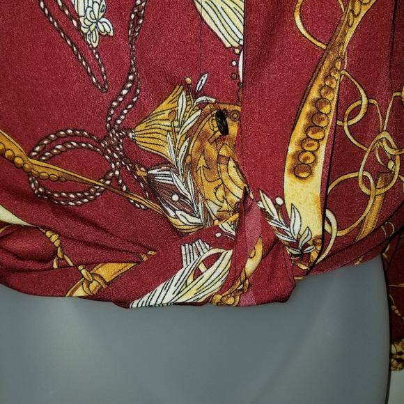 Printed button down blouse - Picture 4 of 7